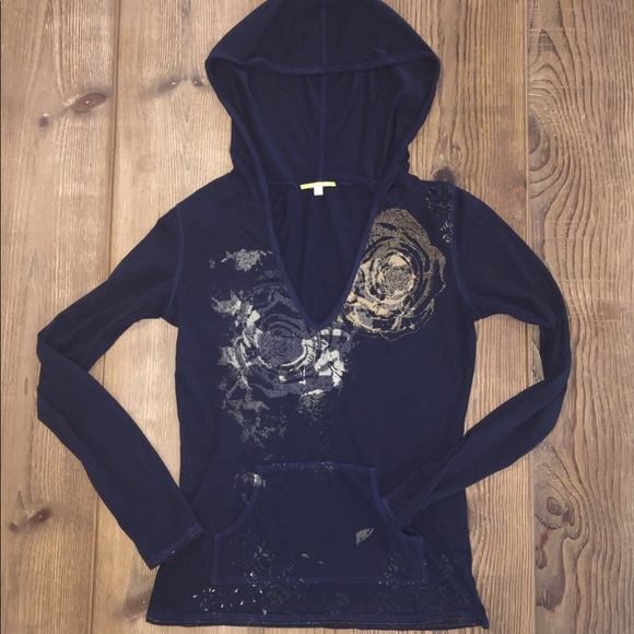 Gianni Bini Hoodie - Navy & Metallic - Small - Picture 1 of 4